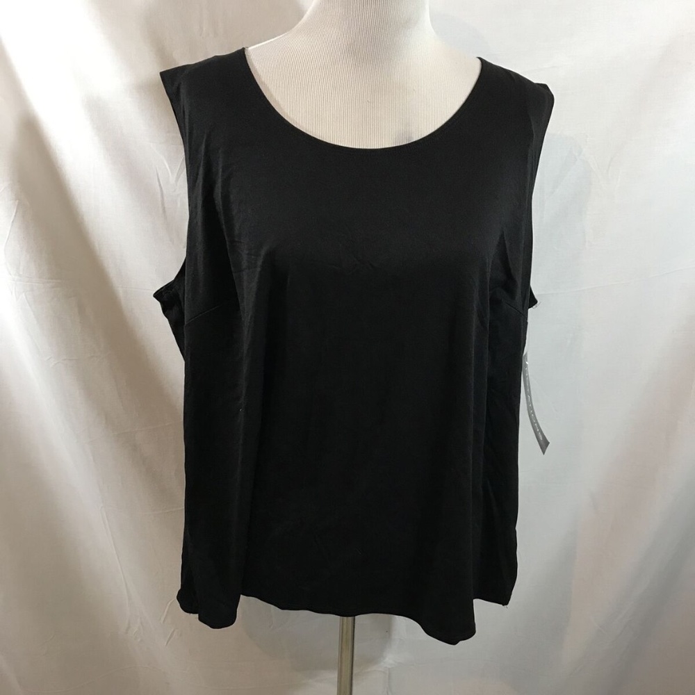 Notations black sleeveless top - womens 3X, bust 22.5”, NWT